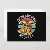 Carte Postale Tu me girafes fou (Devant / Derrière)
