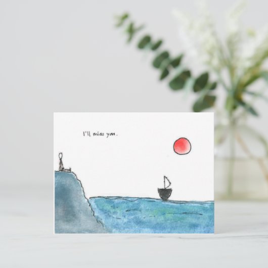 Carte Postale Tu me manqueras (Debout devant)