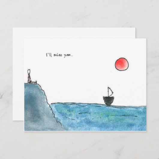 Carte Postale Tu me manqueras (Devant / Derrière)