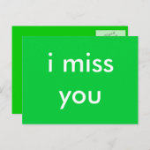 Carte Postale tu me manques (Devant / Derrière)