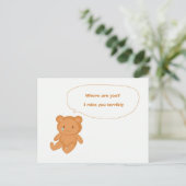 Carte Postale Tu me manques (Debout devant)