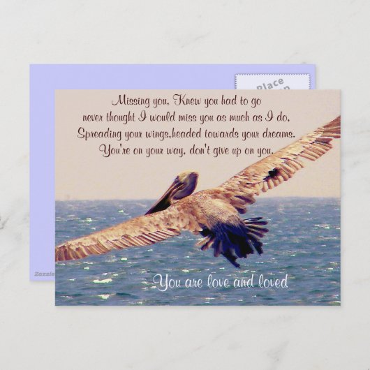 Carte Postale Tu me manques. (Devant / Derrière)