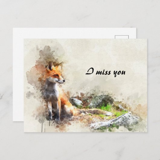 Carte Postale Tu me manques (Devant / Derrière)