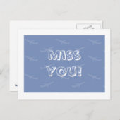 Carte Postale Tu me manques (Devant / Derrière)