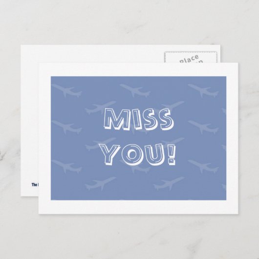 Carte Postale Tu me manques (Devant / Derrière)