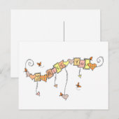 Carte Postale Tu Me Manques Des Doodles (Devant / Derrière)
