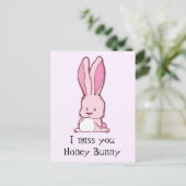 Carte Postale Tu me manques mon lapin (Debout devant)