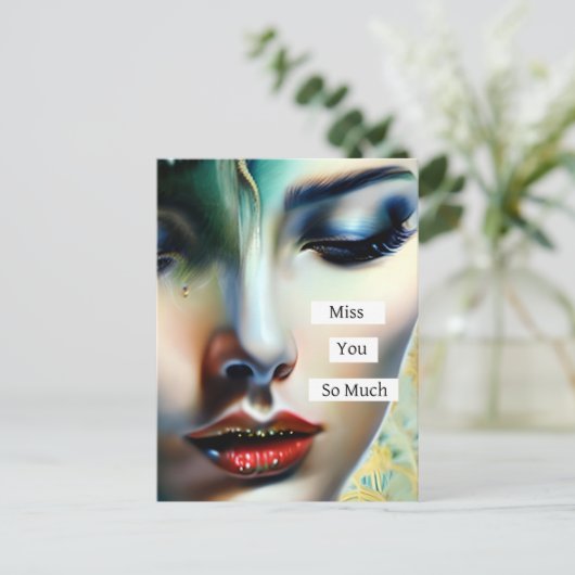 Carte Postale Tu Me Manques Tant | Imaginaire Ethereal Art (Debout devant)