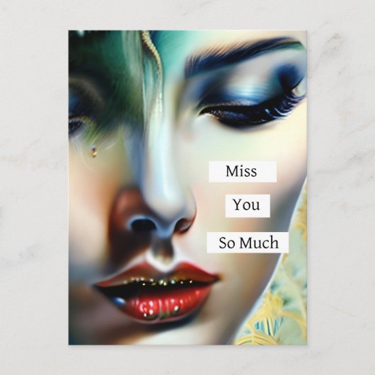 Carte Postale Tu Me Manques Tant | Imaginaire Ethereal Art (Devant)