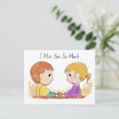 Carte Postale Tu Me Manques Tellement Mignonne (Debout devant)