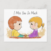 Carte Postale Tu Me Manques Tellement Mignonne (Devant)