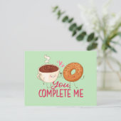 Carte Postale Tu me parles mignonne Donut drôle Saint Valentin (Debout devant)