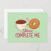 Carte Postale Tu me parles mignonne Donut drôle Saint Valentin (Devant / Derrière)