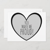 CARTE POSTALE TU ME RENDS FIER MON MOMENT. (Devant / Derrière)