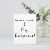 Carte Postale Tu ne me fais pas peur...Backgammon (Debout devant)