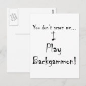 Carte Postale Tu ne me fais pas peur...Backgammon (Devant / Derrière)