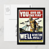 Carte Postale Tu Nous Donne Le Feu (Devant / Derrière)