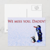 Carte Postale Tu nous manques, papa. (Devant / Derrière)