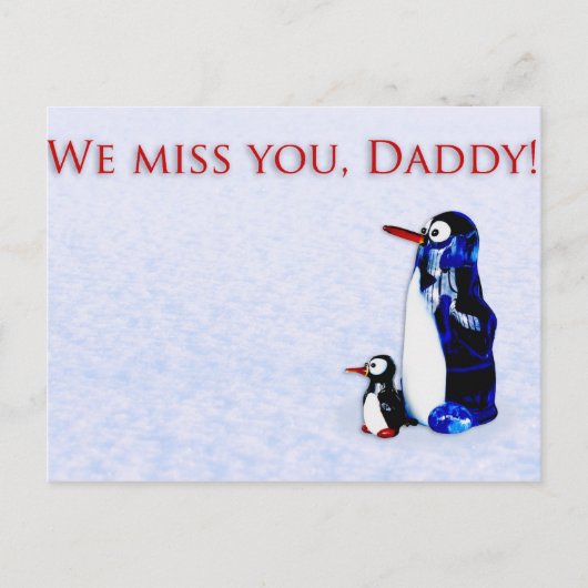Carte Postale Tu nous manques, papa. (Devant)