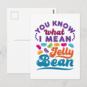 Carte Postale Tu Sais Ce Que Je Veux Dire Jelly Bean (Devant / Derrière)