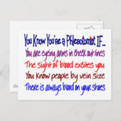 Carte Postale Tu sais que tu es un Phlebotomiste SI... (Devant / Derrière)