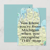Carte Postale Tu sais que tu viens du Michigan quand (Devant / Derrière)
