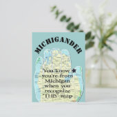 Carte Postale Tu sais que tu viens du Michigan quand (Debout devant)