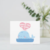 Carte Postale Tu seras à moi, confession d'amour Baleine (Debout devant)
