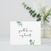 Carte Postale Tu seras dans mon coeur (Debout devant)