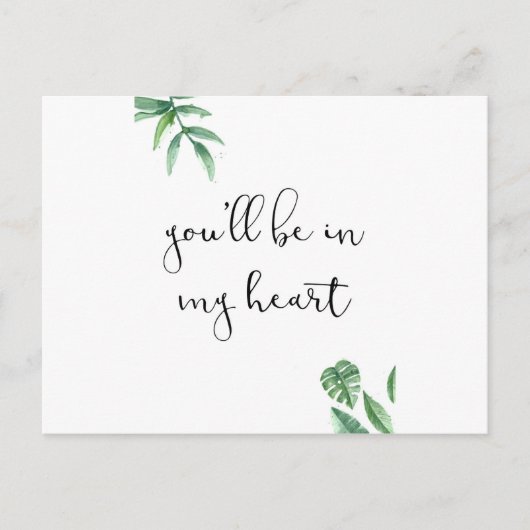 Carte Postale Tu seras dans mon coeur (Devant)