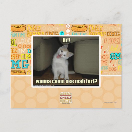 Carte Postale Tu viens voir le fort de mah ? (Devant)