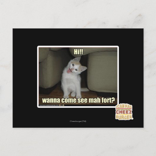 Carte Postale Tu viens voir le fort de mah ? (Devant)