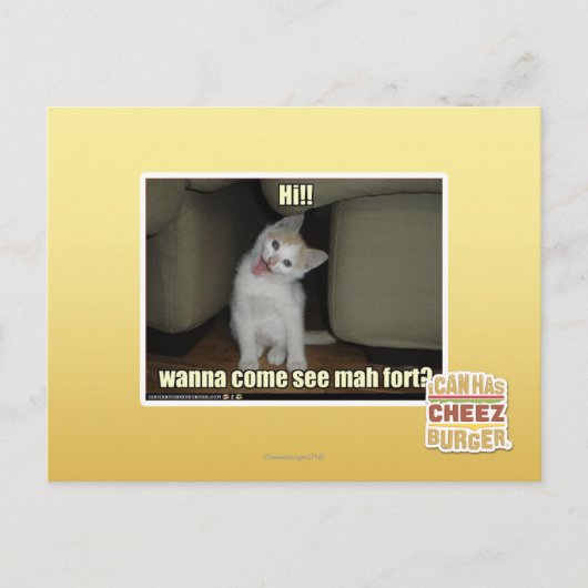 Carte Postale Tu viens voir le fort de mah ? (Devant)