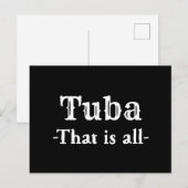 Carte Postale Tuba C'est Tout Musique Drôle (Devant / Derrière)