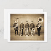 Carte Postale Tuba Cops (Sepia) (Devant / Derrière)