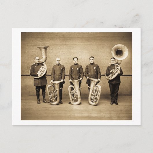Carte Postale Tuba Cops (Sepia) (Devant)