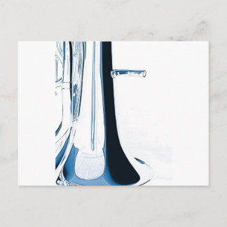 Carte Postale Tuba Corne basse Photo en blanc