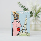 Carte Postale Tuba Head À Paris (Debout devant)