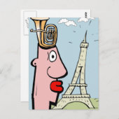 Carte Postale Tuba Head À Paris (Devant / Derrière)