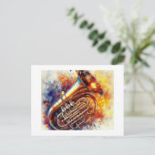 Carte Postale Tuba vibrant,  (Debout devant)