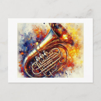Carte Postale Tuba vibrant,