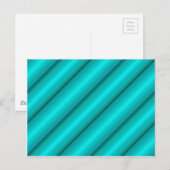 Carte Postale Tubes Abstraits en Turquoise (Devant / Derrière)