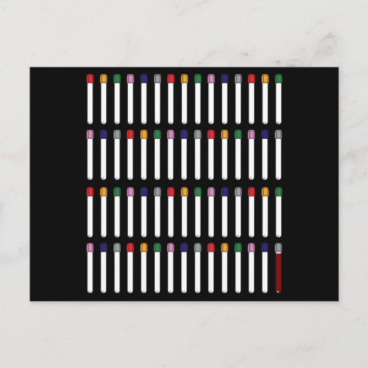 Carte Postale Tubes de phlébotomie (Devant)