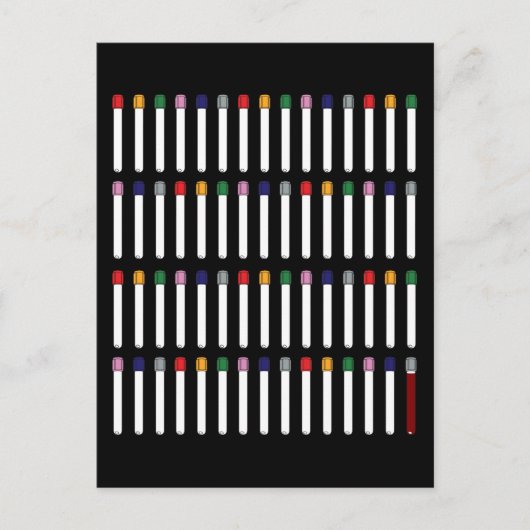 Carte Postale Tubes de phlébotomie (Devant)