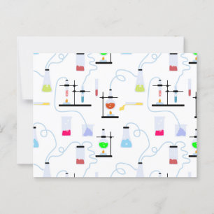 Carte Postale Tubes d'essai en chimie et science du laboratoire 