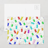 Carte Postale Tubes d'essai en verre de dessin (Devant / Derrière)