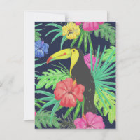 Tucan tropical et forêt tropicale Feuille