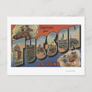 Carte Postale Tucson, Arizona - Grandes Lettres Scènes 2