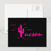 Carte Postale Tucson Arizona Neon Desert Nights Saguaro Cactus (Devant / Derrière)