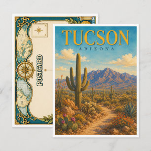Carte Postale Tucson Arizona Saguaro Cactus GeoSaga